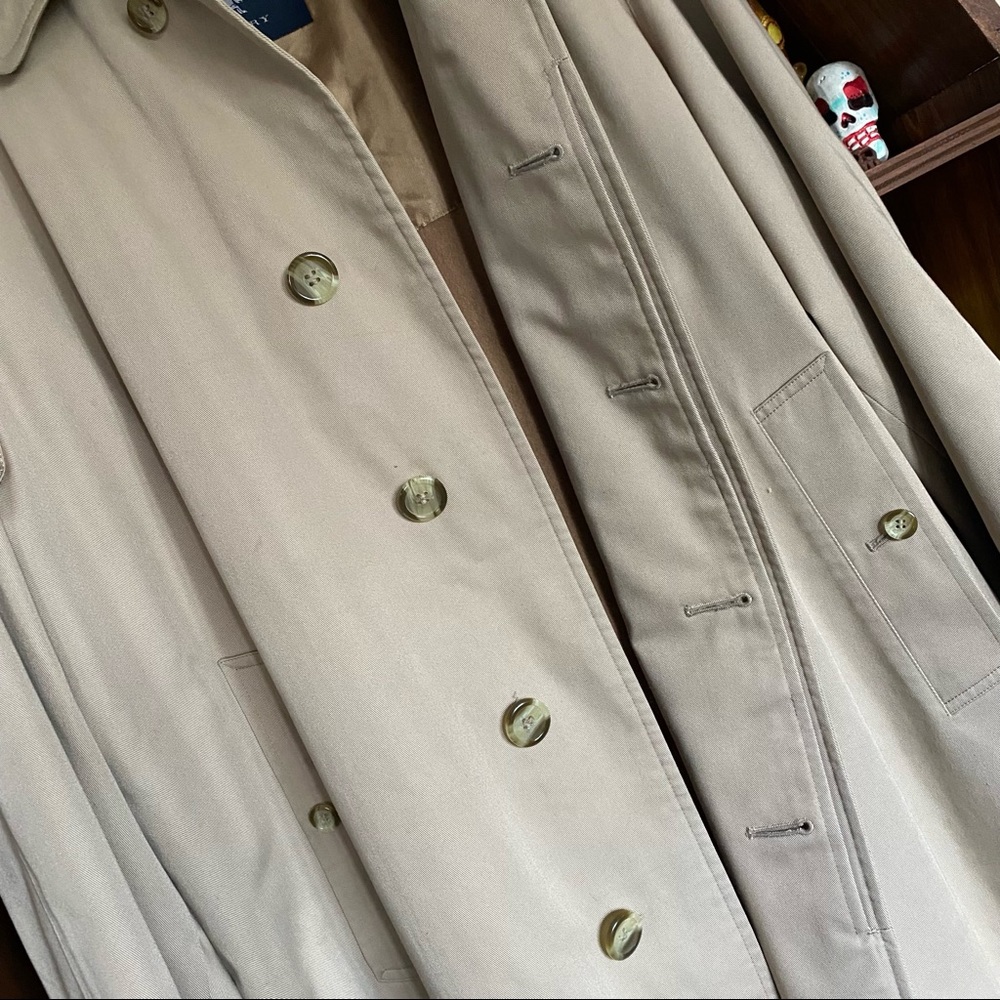 Vintage Burberry Rain Trench Coat Women’s Oversized Medium or Large Men’s Medium - Picture 10 of 16
